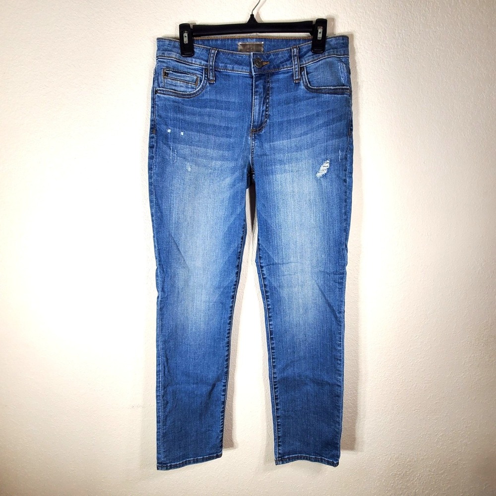 Kut From The Kloth Womans Size 6 Jeans Distressed Skinny Fit Blue Womens Jeans